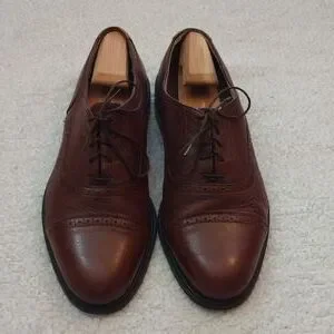 Daniele Ferradini Brown Leather Quarter Brogue Oxford Shoes 10.5 W Quarter Brogue Oxford - Brown – 3DM Lifestyle main image 4